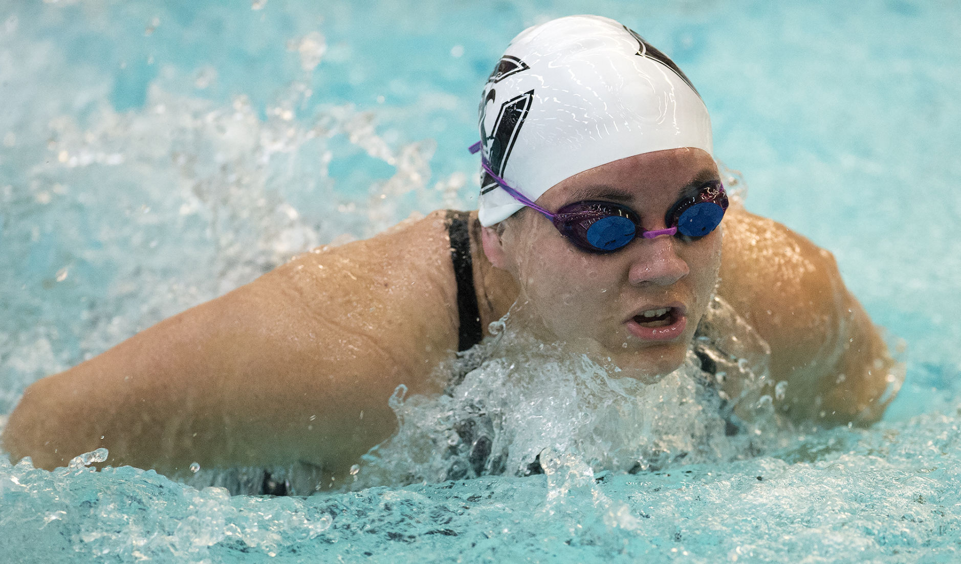 Stefani Padilla swimming